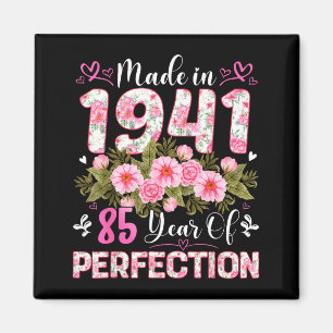 85 Year Old Made In 1941 Floral 85th Birthday Wome Magnet