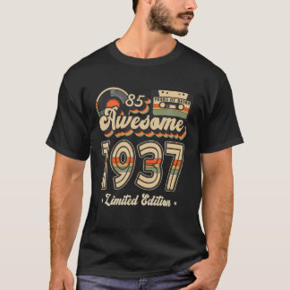85 Year Old Retro 85Th Birthday Gift Best Of 1937 T-Shirt