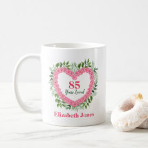 85 Years Loved Personalised 85th Birthday Mug