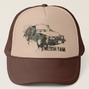 85spg_destroy_camo, Swedish tank Trucker Hat