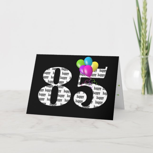 85th birthday balloon bouquet card (Front)