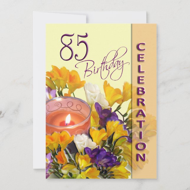 85th Birthday Celebration party invitation (Front)