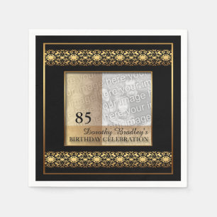 85th Birthday Celebration Photo Paper Napkins