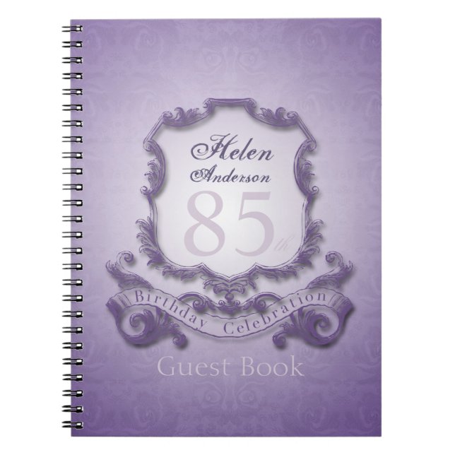85th Birthday Celebration Vintage Frame Guest Book (Front)