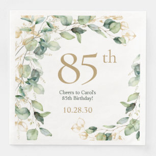 85th Birthday Eucalyptus Napkin