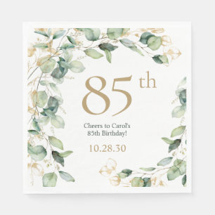 85th Birthday Eucalyptus Napkin