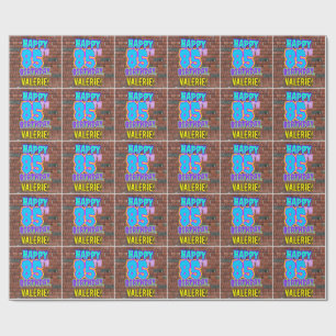 85th Birthday: Fun, Urban Graffiti Inspired Look Wrapping Paper