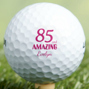 85th Birthday Gift for Mum Pink Amazing Golfer Golf Balls