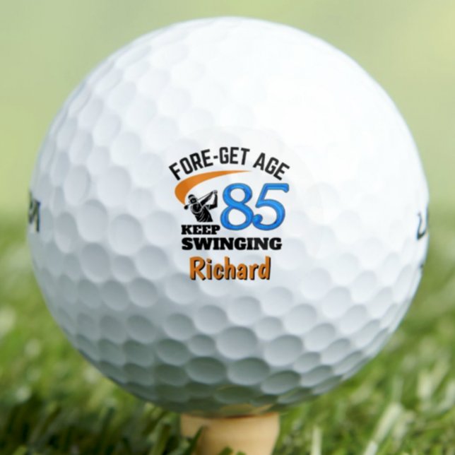 85th Birthday Gift Granddad Blue Design Golf Balls (Creator Uploaded)