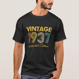 85Th Birthday Gift Idea Vintage 1937 Men Women T-Shirt
