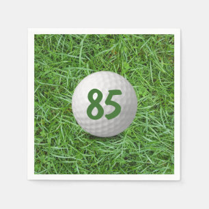 85th Birthday Golf Ball on Grass  Napkins