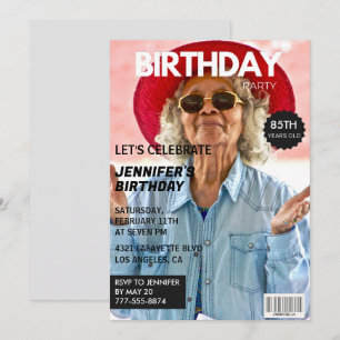 85th birthday invitations for her Magazine Cover