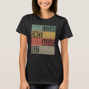 85th Birthday Legend Since August 1937 85 Years O T-Shirt