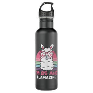 85th Birthday Llamazing Llama 85 Year Old Birthday 710 Ml Water Bottle