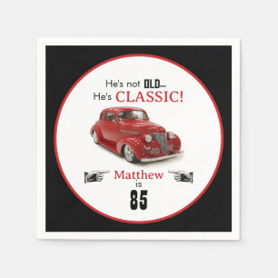 85th Birthday Not Old But Red Classic 1939 Coupe Napkin