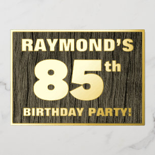 85th Birthday Party: Bold, Faux Wood Grain Pattern