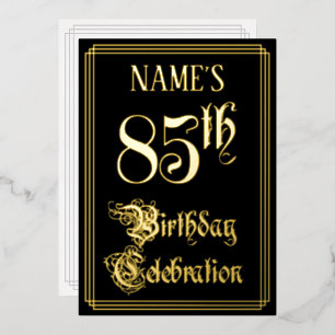 85th Birthday Party — Fancy Script & Custom Name