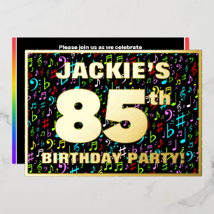 85th Birthday Party — Fun, Colourful Music Symbols