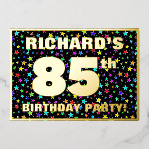 85th Birthday Party — Fun, Colourful Stars Pattern
