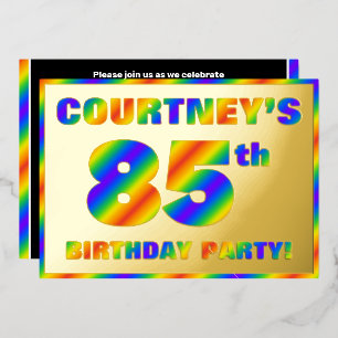 85th Birthday Party — Fun, Rainbow Spectrum “85”