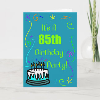 85th Birthday  Party Invitation