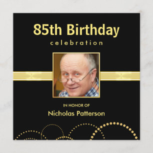 85th Birthday Party Invitations - Photo Optional