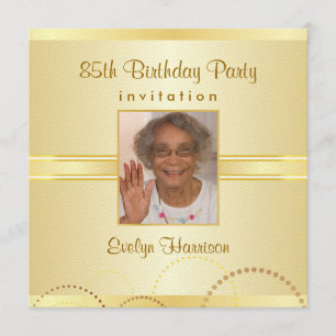 85th Birthday Party Invitations - Photo Optional