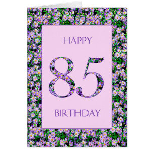 85th Birthday Purple Daisies