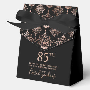 85th Birthday Rose Gold Elegant Thank You  Favour Box