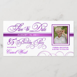 85th Birthday - Save the Date Photo Announcement
