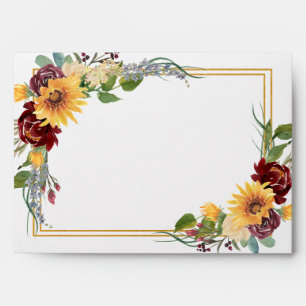 85th Birthday Sunflowers Return Address Envelope