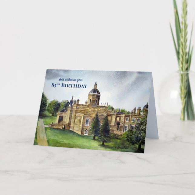 85th Birthday Wishes Castle Howard York Painting Card (Front)