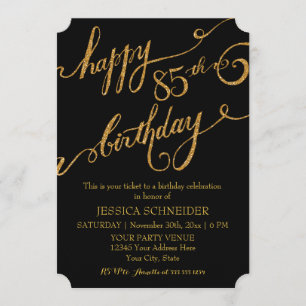 85th, Eighty Fifth Birthday Party Celebration Invitation