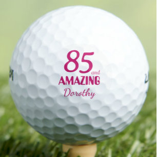 85th Gift for Sister Pink Amazing Feminine Golf Balls