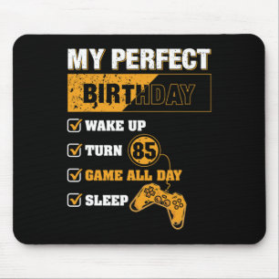 85th Perfect Birthday Gamer 85 Years Old Gaming Lo Mouse Mat
