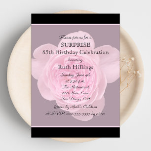 85th Surprise Birthday Party Invitation Rose