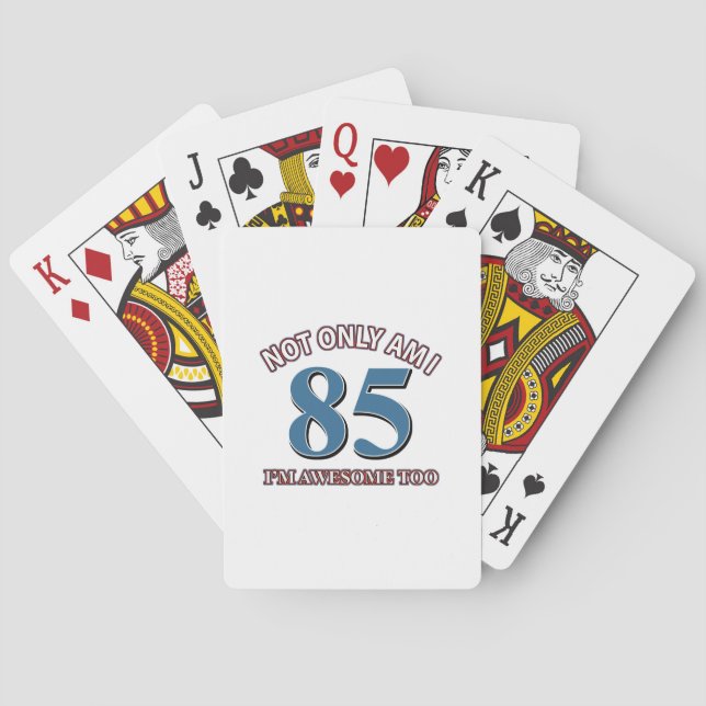 85th year designs playing cards (Back)