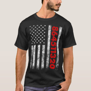 864511320 Anti Vote Out Trump USA American Flag T-Shirt