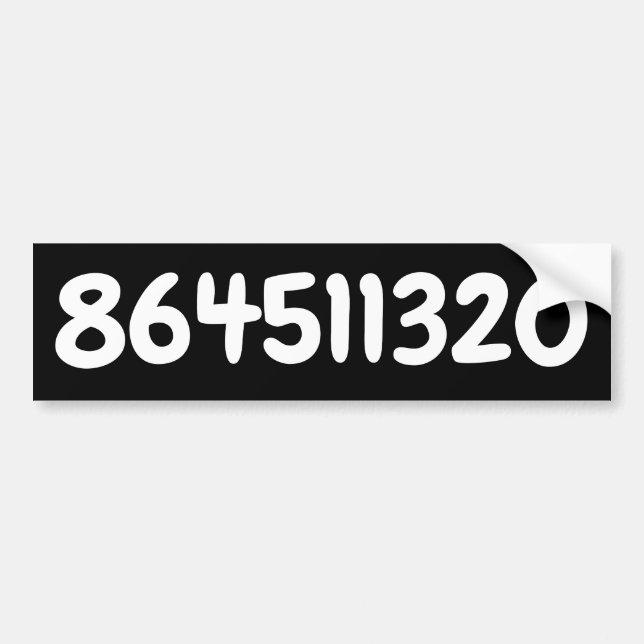 864511320 BUMPER STICKER (Front)
