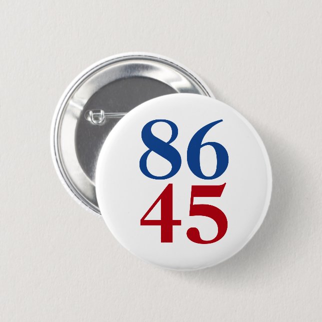 8645 Anti Trump 6 Cm Round Badge (Front & Back)