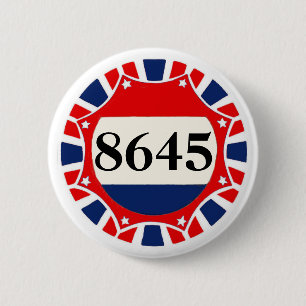 8645 -- Anti-Trump 6 Cm Round Badge