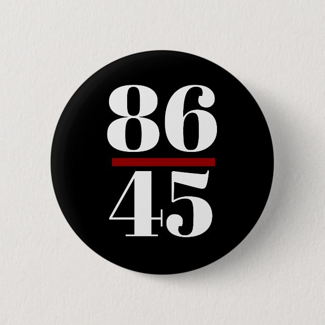 8645 Anti Trump 6 Cm Round Badge (Front)