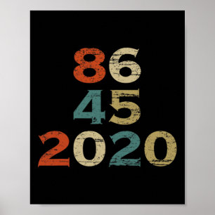 8645 T Shirt 86 45 Funny Anti-trump Biden Harris Poster