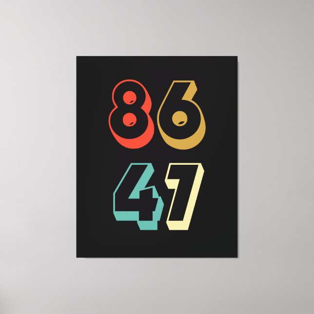 8647 Ant-Trump Canvas Print (Front)