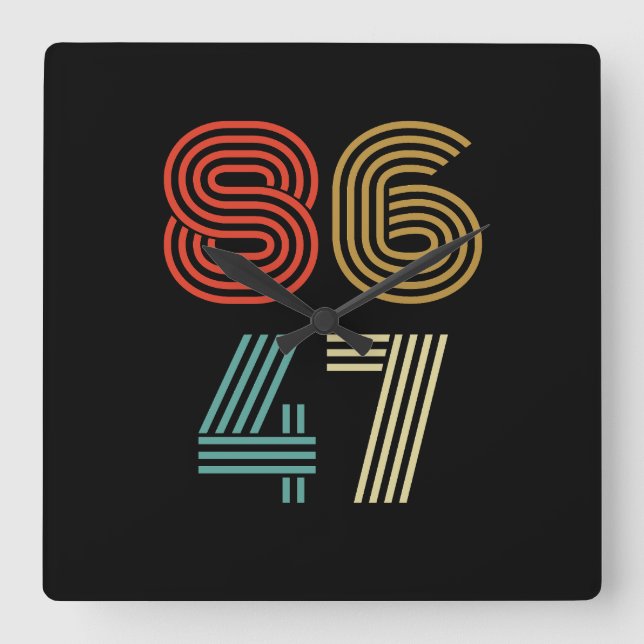 8647 Ant-Trump Square Wall Clock (Front)