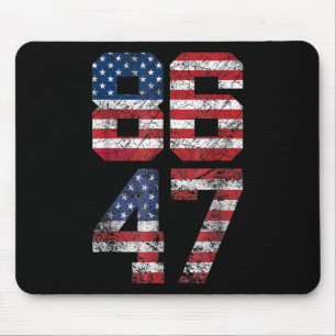 8647 Anti Trump 86 47 Retro Anti-trump Us Flag Imp Mouse Mat