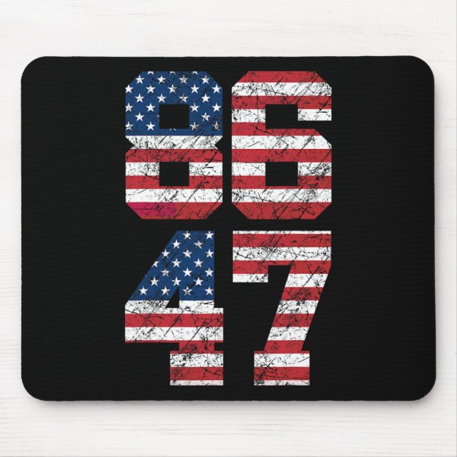 8647 Anti Trump 86 47 Retro Anti-trump Us Flag Pre Mouse Mat (Front)