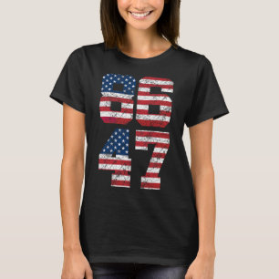 8647 Anti Trump 86 47 Retro Anti-trump Us Flag Pre T-Shirt