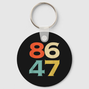 8647 Anti Trump 86 47 Retro Impeach 47 Anti-trump Key Ring