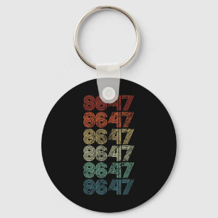 8647 Anti Trump 86 47 Retro Impeach 47 Anti-trump Key Ring
